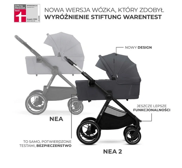 Kinderkraft NEA 2 Wózek dziecięcy wielofunkcyjny 2w1
