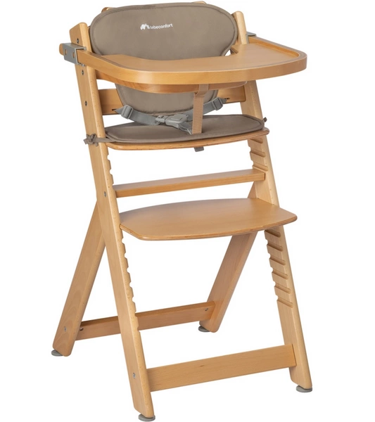 Bebe Confort TIMBA KRZESEŁKO DO KARMIENIA drewniane z wkładką