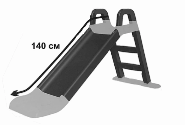 DUŻA Zjeżdżalnia Ogrodowa 140cm Ślizg XXL czerwona