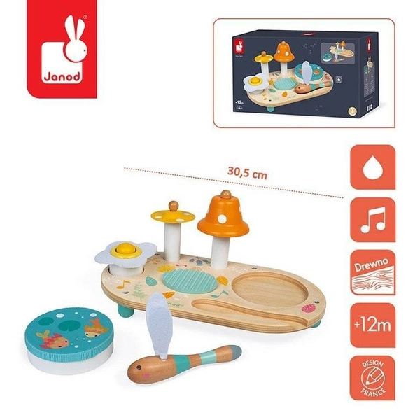 Janod - Drewniany muzyczny ministolik Pure