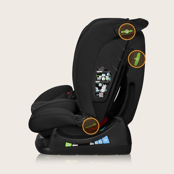 LIONELO IZZY fotelik samochodowy 40-150 cm PRZÓD TYŁ I-Size