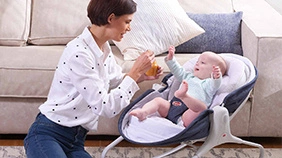 TINY LOVE Wielofunkcyjny leżaczek-bujaczek z funkcją krzesełka 3w1 - Grey