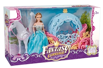 Artyk kareta z konikiem lalka koń karoca