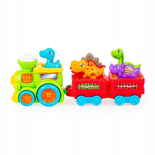 Dumel pociąg dino ze zwierzątkami CIUCHCIA traktor prezent na roczek 12m+