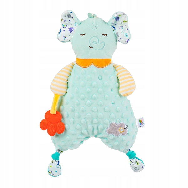 BALIBAZOO przytulanka słonik niebieski poduszka + gryzak 0M+