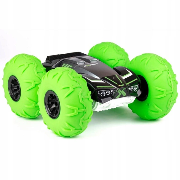 zdalnie sterowany samochód pojazd akrobacyjny exost 360 tornado zielony