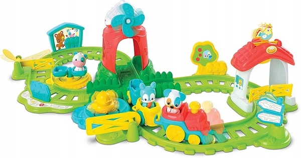 CLEMENTONI Pociąg Farmera Interaktywny tor farma