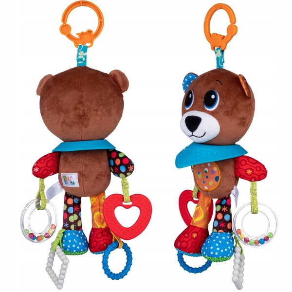 BALIBAZOO zawieszka kontrastowa Miś Boguś grzechotka dzwoneczek