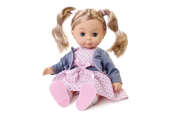 LALKA NATALIA długie włosy interaktywna mówi po polsku 39 cm granatowa