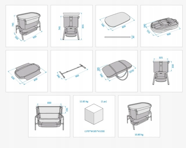 MAXI COSI IORA łóżeczko dostawne z materacem essential blue
