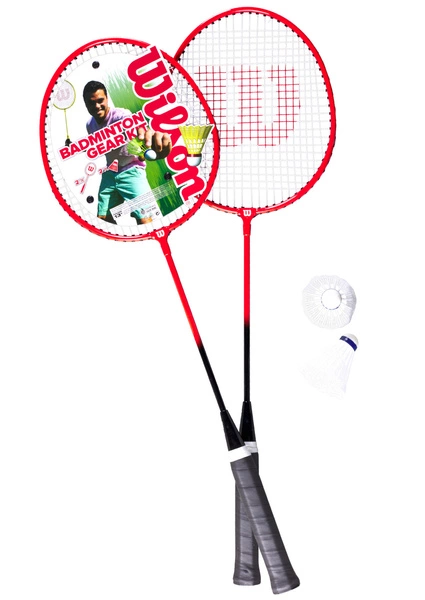 WILSON Badminton Zestaw dla 2 osób: 2 Rakietki + 2 lotki + pokrowiec