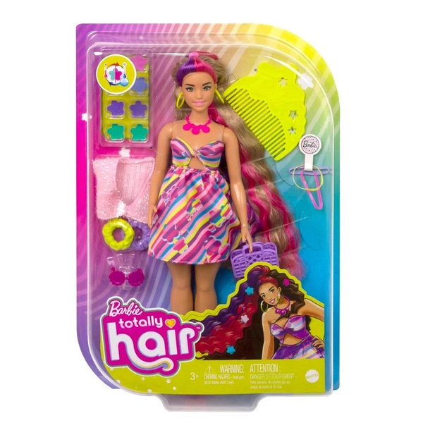 Barbie Lalka HCM89 Totally Hair ODLOTOWE FRYZURY KWIATY KWIATKI