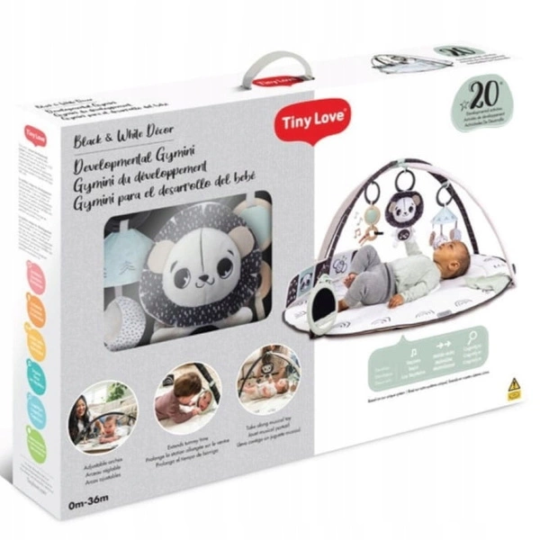 TINY LOVE gimnastyka mata edukacyjna z pałąkami i karuzelą DECOR 2W1