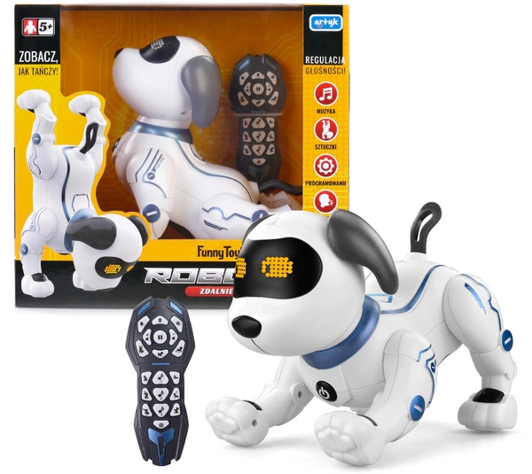 PIESEK INTERAKTYWNY CHODŻI ROBOT TAŃCZY KOMENDY RC