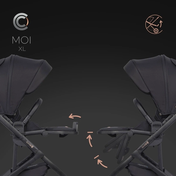 Cavoe Moi XL 2W1 wózek spacerowy z gondolą + torba + adaptery