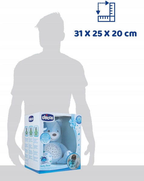 CHICCO MIŚ Pluszowy 3w1 projektor lampka kołysanki