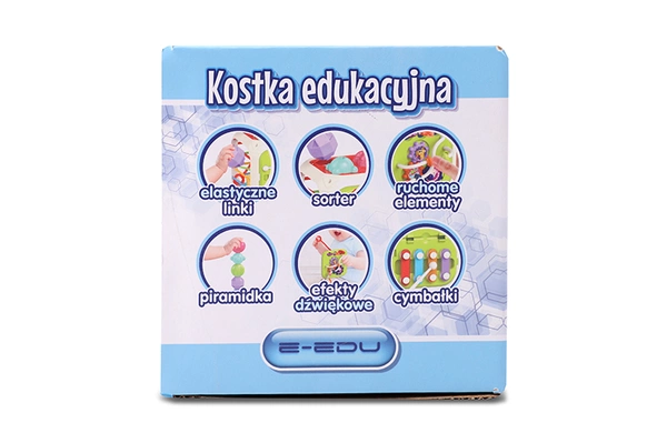 E-EDU Kostka edukacyjna sensoryczna sorter centrum zabawy 8W1