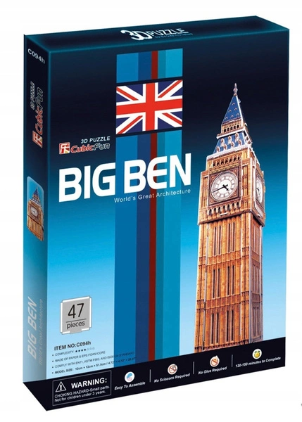 CUBIC FUN PUZZLE 3D ZEGAR BIG BEN LONDYN 20094 47e