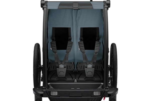 Przyczepka rowerowa dla dziecka, podwójna - THULE Chariot Cab, Dark Slate