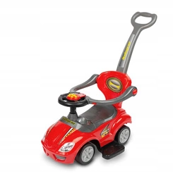 TOYZ jeździk pchacz chodzik 3w1 autko samochodzik z rączką czerwony