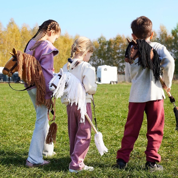 Hobby Horse A4 Koń na kiju Hoppihorse z lejcami akcesoria w zestawie