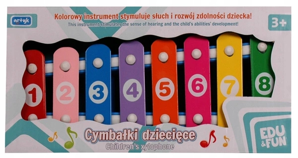 ARTYK Kolorowe Cymbałki dziecięce Pianinko 8tonowe