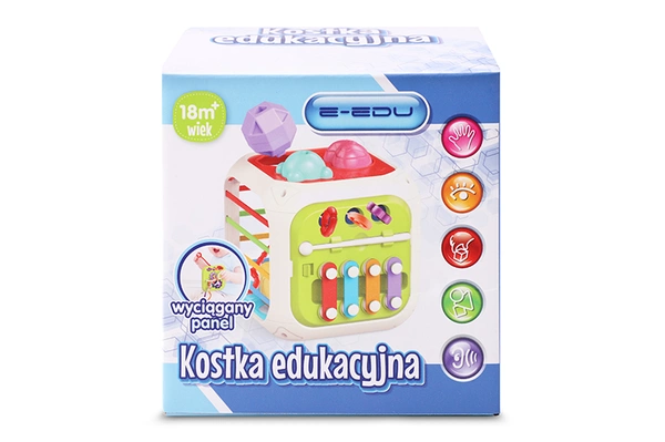 E-EDU Kostka edukacyjna sensoryczna sorter centrum zabawy 8W1