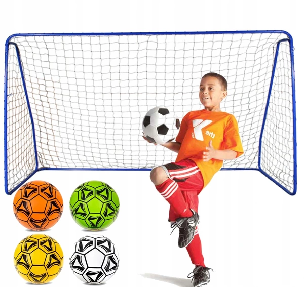 Bramka piłkarska 240x160x100 stalowa solidna + PIŁKA