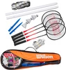 WILSON Badminton Zestaw dla 4 osób: Siatka Słupki 4 Rakietki