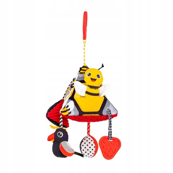 BALIBAZOO zawieszka kontrastowa piramidka grzechotka miś polarny do wózka