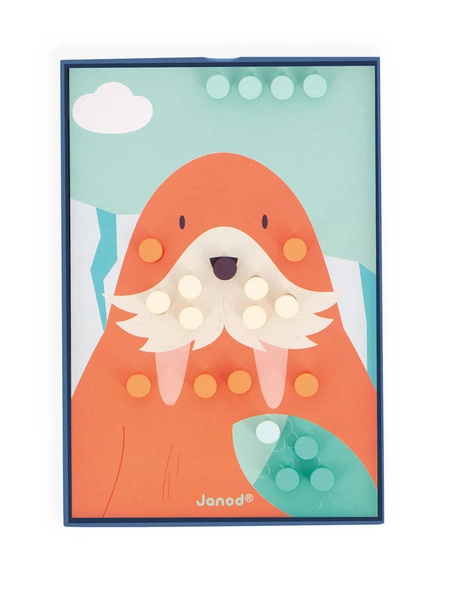 Janod - Układanka drewniana mozaika Zwierzątka 3+