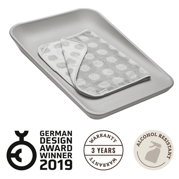 LEANDER - mata do przewijania MATTY™, pearl grey