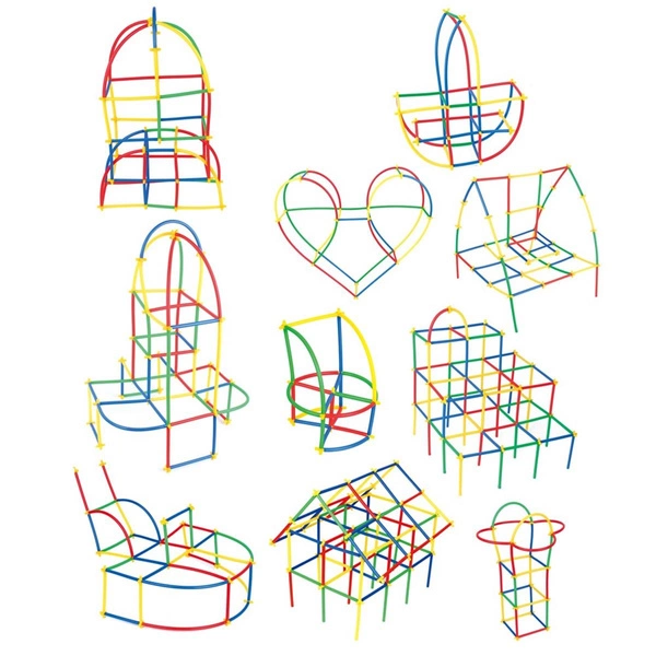 ASKATO Klocki Słomki konstrukcyjne 1000 elementów BOX