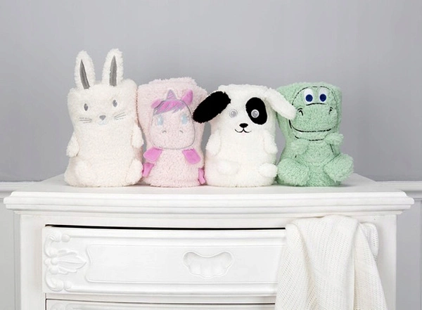 CUDDLECO COMFI SNUGGLE kocyk miękki puszysty - jednorożec 90x60 CM