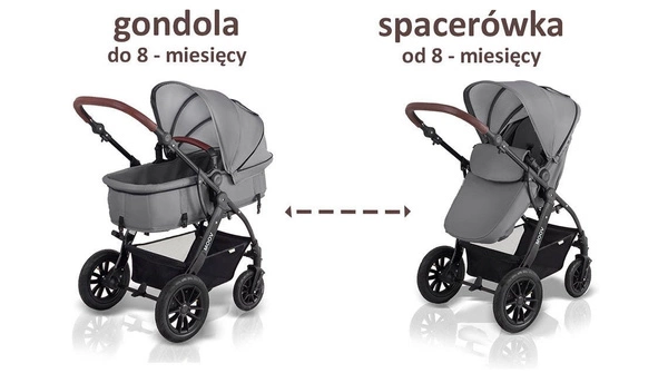Kinderkraft Wózek MOOV Spacerówka Gondola Fotelik