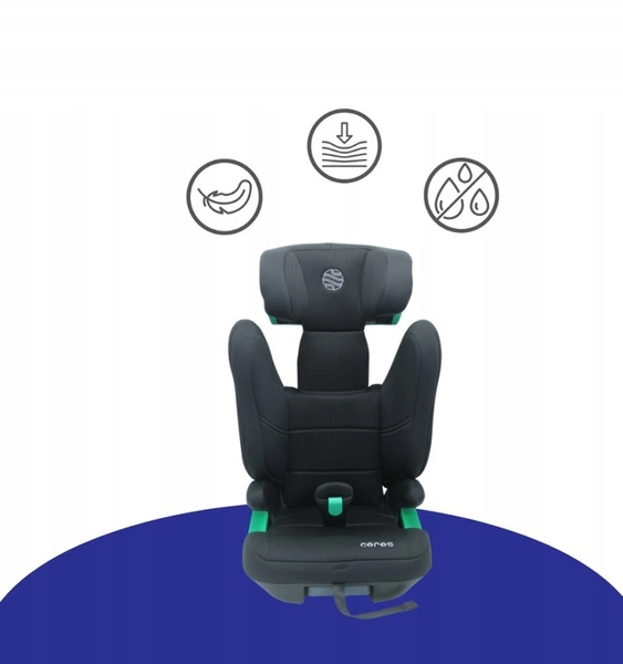 Fotelik samochodowy SORINO CERES Isofix I-SIZE 15-36kg 100-150 cm czarny