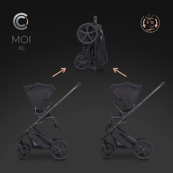 Cavoe Moi XL 2W1 wózek spacerowy z gondolą + torba + adaptery + 1 sztuka panel grzewczy