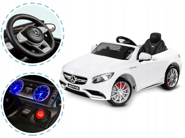 Mercedes-Benz S63 AMG auto pojazd na akumulator pilot 2 silniki