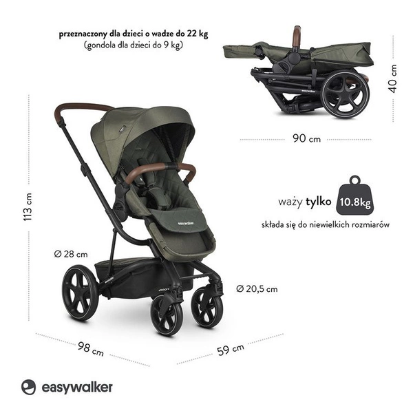 EASYWALKER Harvey³ Premium WÓZEK 2w1 GONDOLA