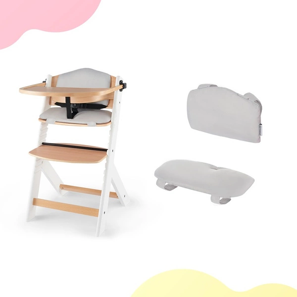 ENOCK Drewniane krzesełko do karmienia + poduszka