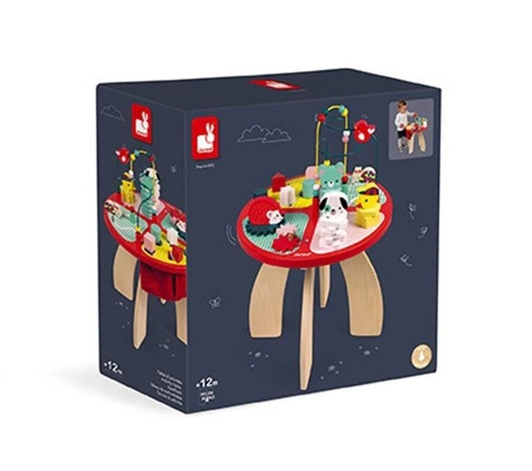 Janod - Stolik edukacyjny duży drewniany Baby Forest
