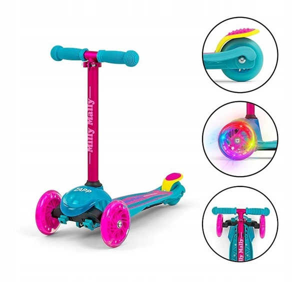 Milly Mally Scooter Zapp hulajnoga LED hamulec