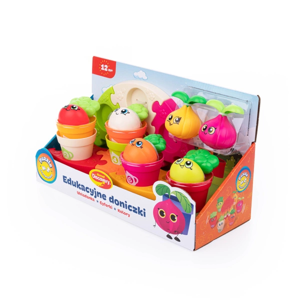 Edukacyjne Doniczki Sensoryczne Puzzle Układanka