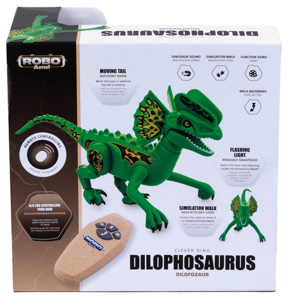 DUMEL Dinozaur zdalnie sterowany RC interaktywny Robot dilofozaur 30005