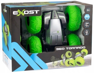 zdalnie sterowany samochód pojazd akrobacyjny exost 360 tornado zielony