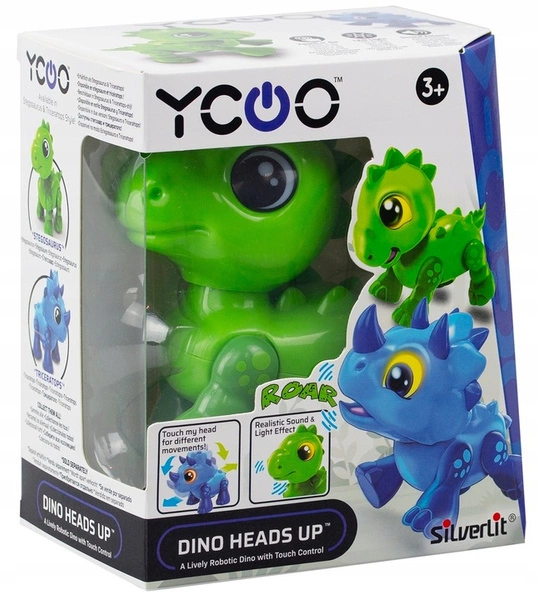 Silverlit Dino Heads Up stegozaur Robot dinozaur zabawka interaktywna LED