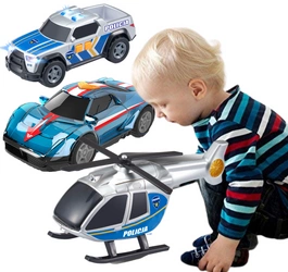 DUMEL FLOTA MIEJSKA Policja helikopter 3-pak auto