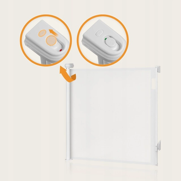 Barierka zabezpieczająca Lionelo Thea bramka ochronna na drzwi schody 140cm