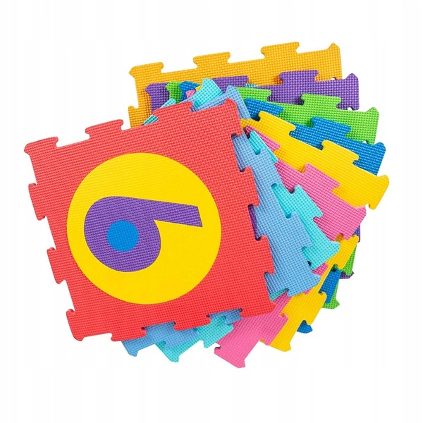 SMILY PLAY mata piankowa podłogowa puzzle miękkie kolory duże cyfry 9 EL