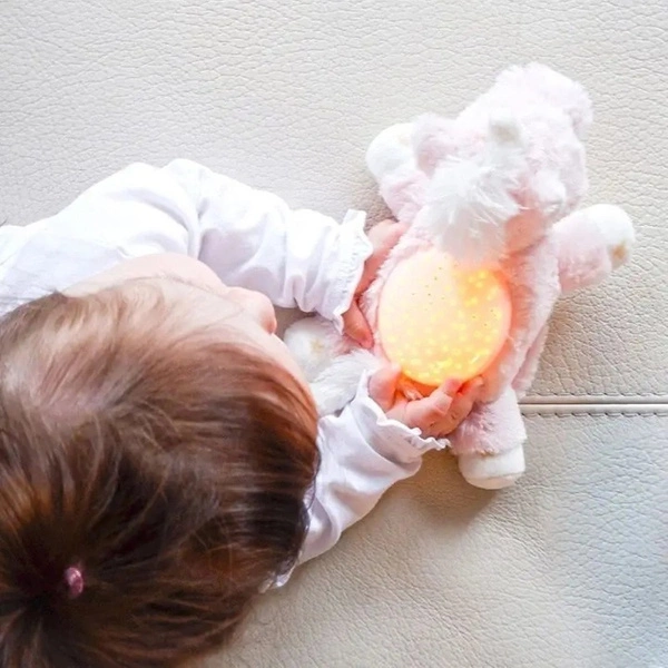 Lampka nocna projektor dla niemowląt Pluszak różowy Jednorożec Unicorn Ella Cloud B